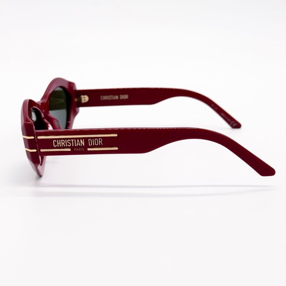NEW DIORSIGNATURE B1U 35C0 RED GEOMETRIC WOMEN SUNGLASSES DIOR SIGNATURE - Picture 7 of 11